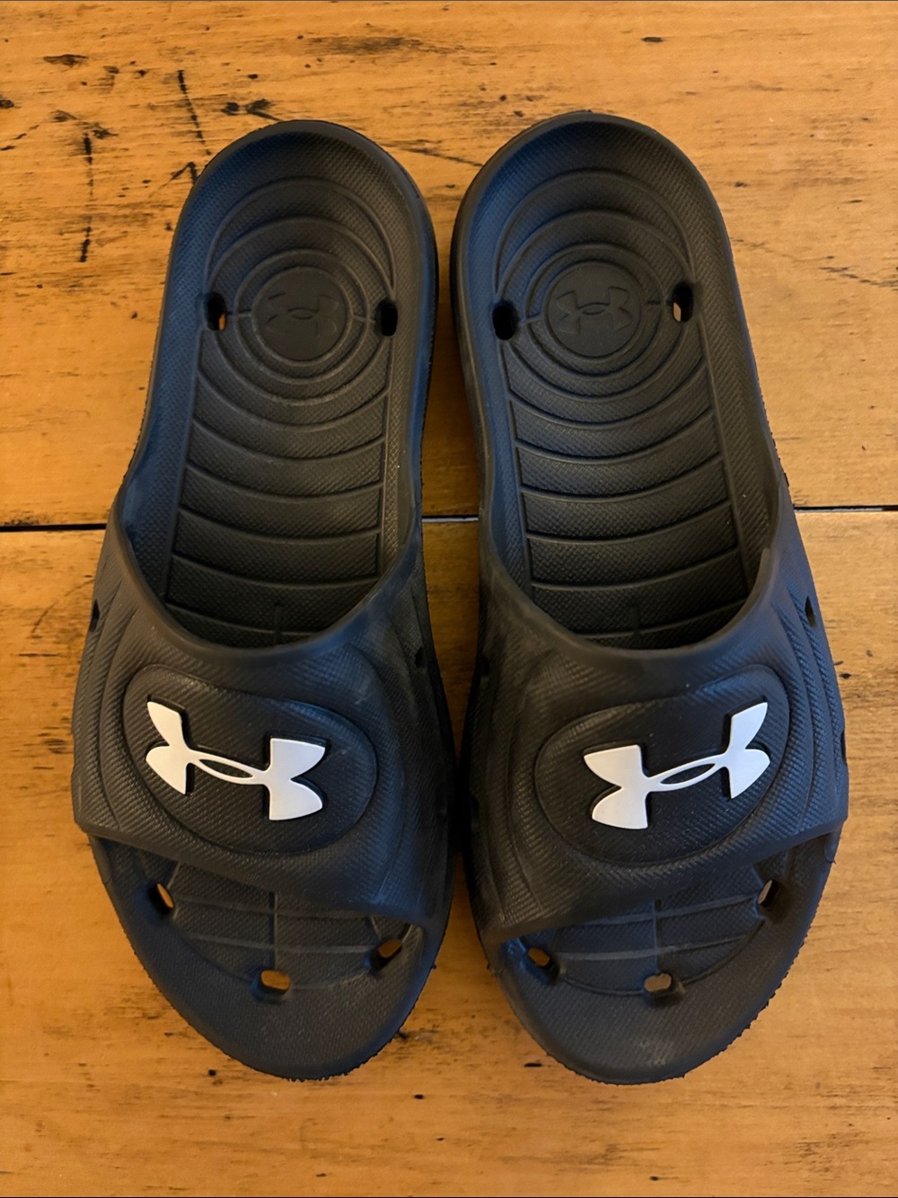 Under Armour Men’s Black Slip-On Slide Sandals US 7 VGUC